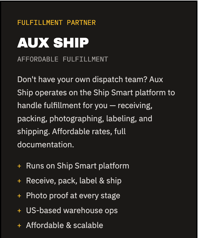 Codivant Aux Ship — Fulfillment