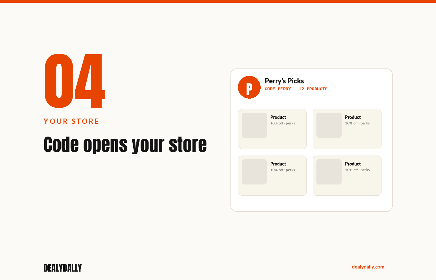 Creator store preview after code is entered